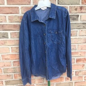 Demim jean jacket button up